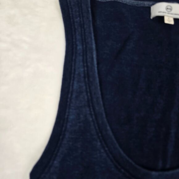 AG Adriano Goldschmied Tank Top Women’s Navy Small Cotton Stretch - Picture 5 of 9
